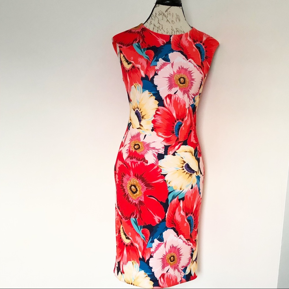 Tahari Floral Sheath Dress New with Tags 4 - Scuba